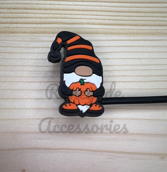 Straw Topper - Pumpkin Gnome