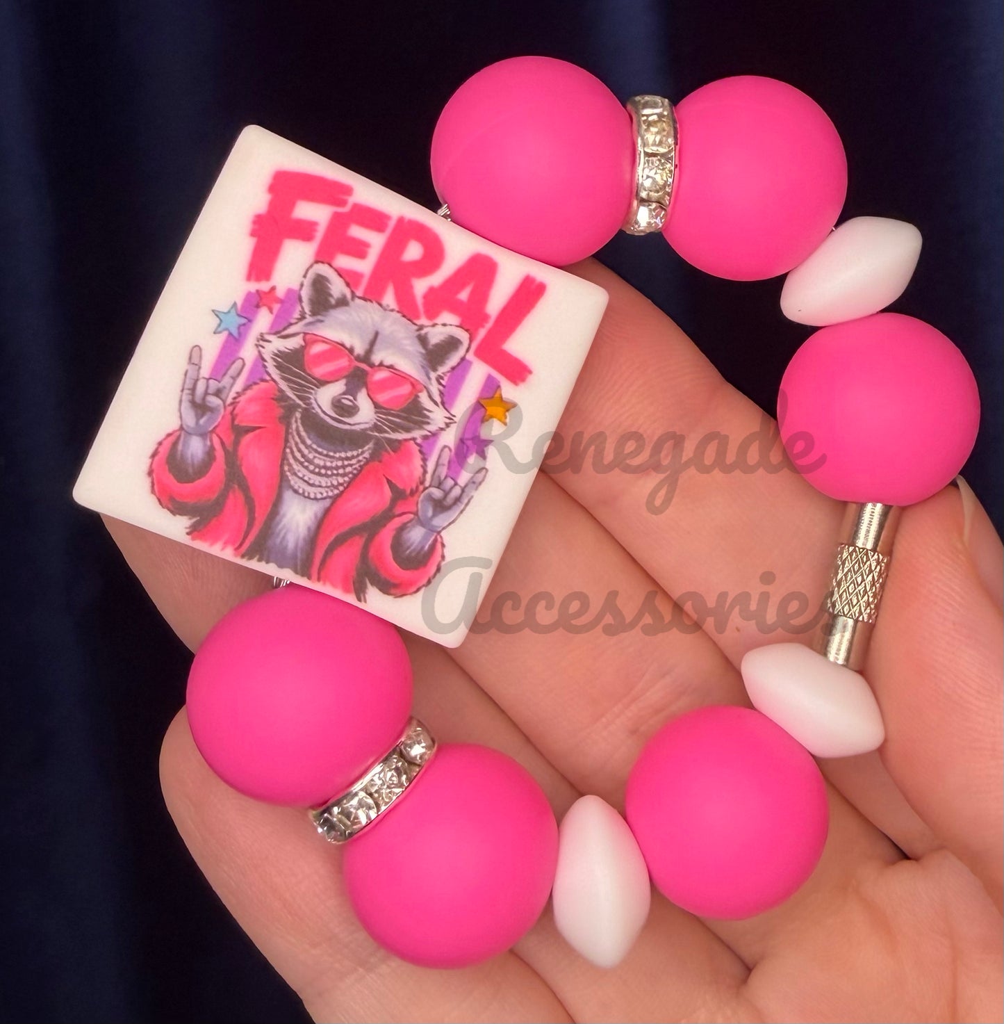 Silicone Charm - Feral Raccoon