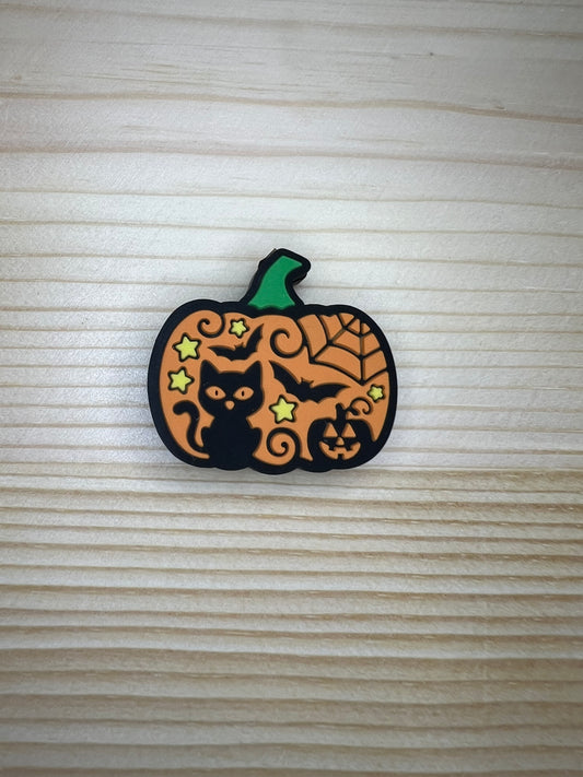 Focal Bead - Cat Pumpkin
