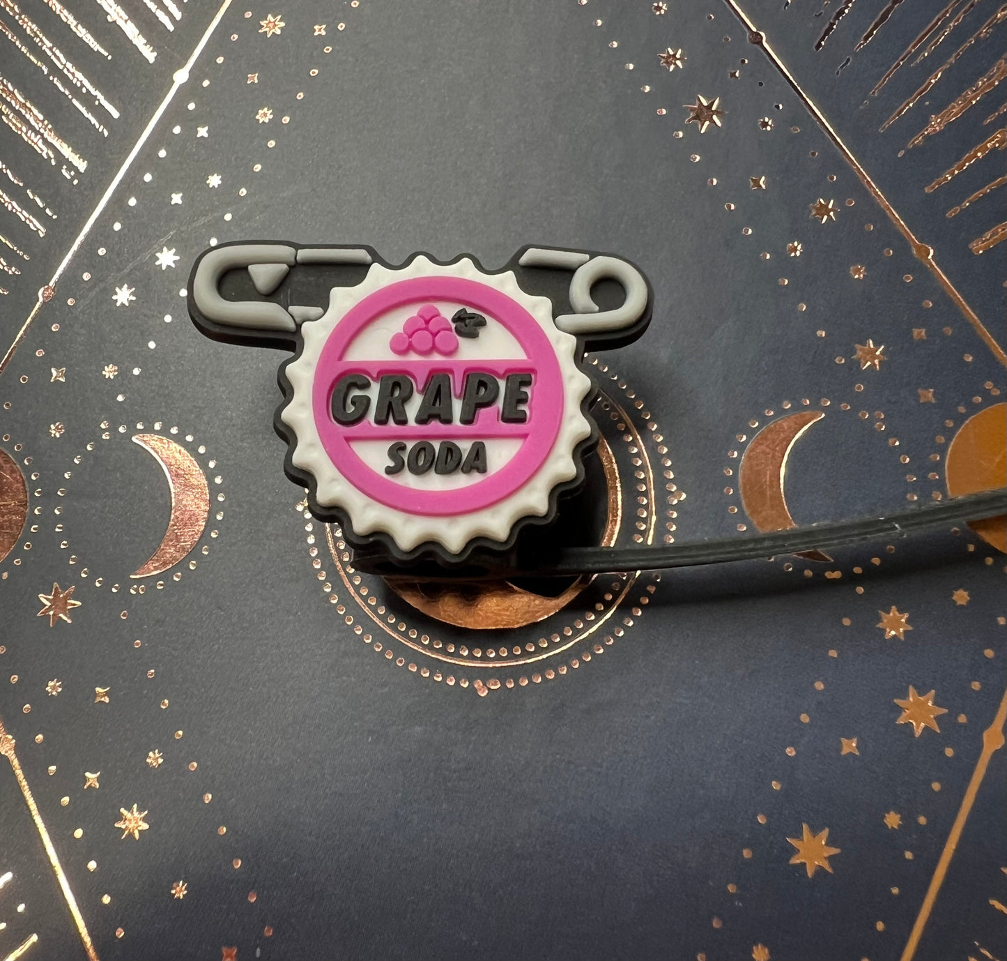 8MM Straw Topper - Grape Soda Pin - Character