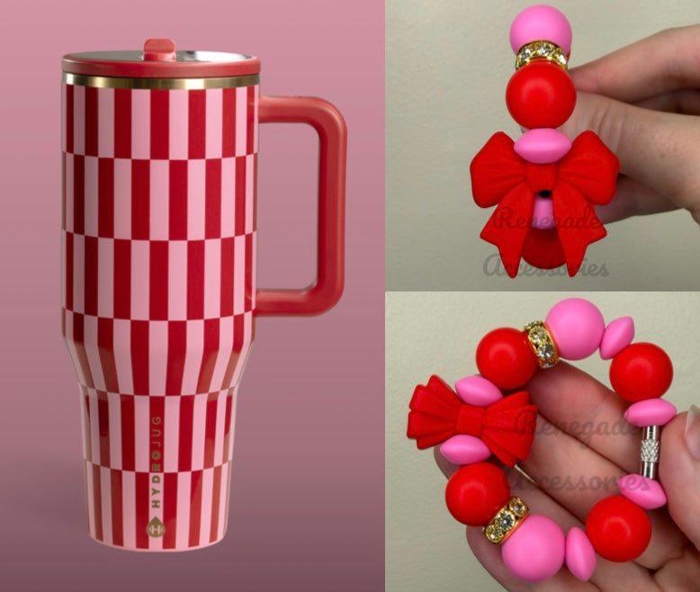 Silicone Charm - Red Bow - Be Mine