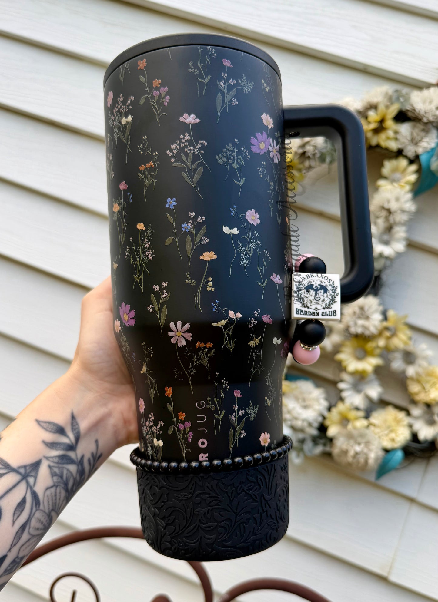 Silicone Charm - TOG Abraxos Garden Club/Midnight Floral