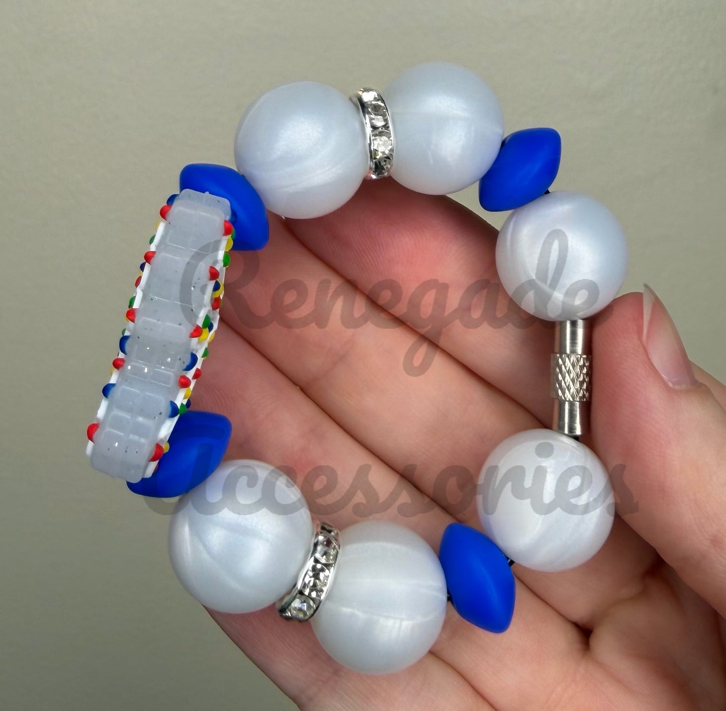 Silicone Charm - Glitter Bow Lights