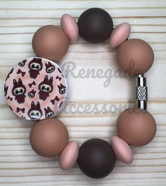 Silicone Charm - Bubu Brown Bows