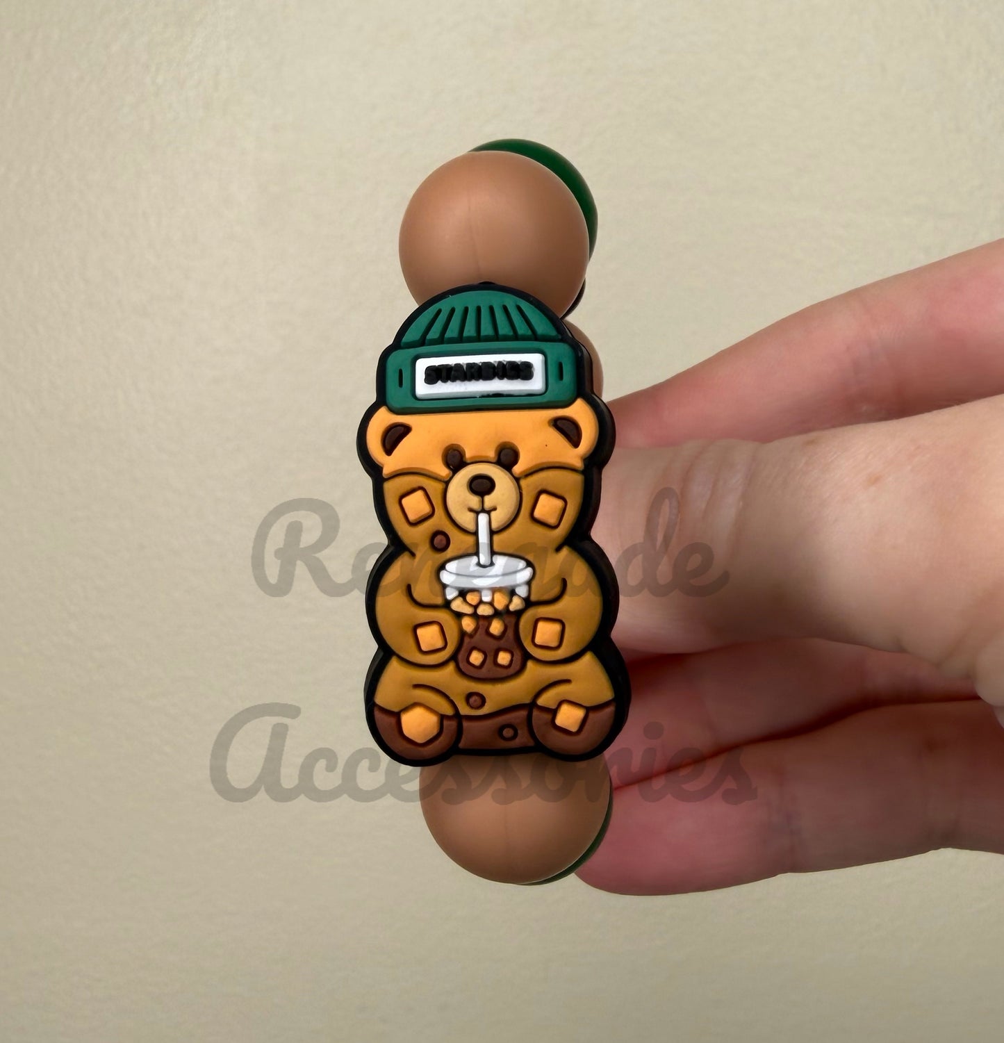 Silicone Charm - Bearista Bear Coffee