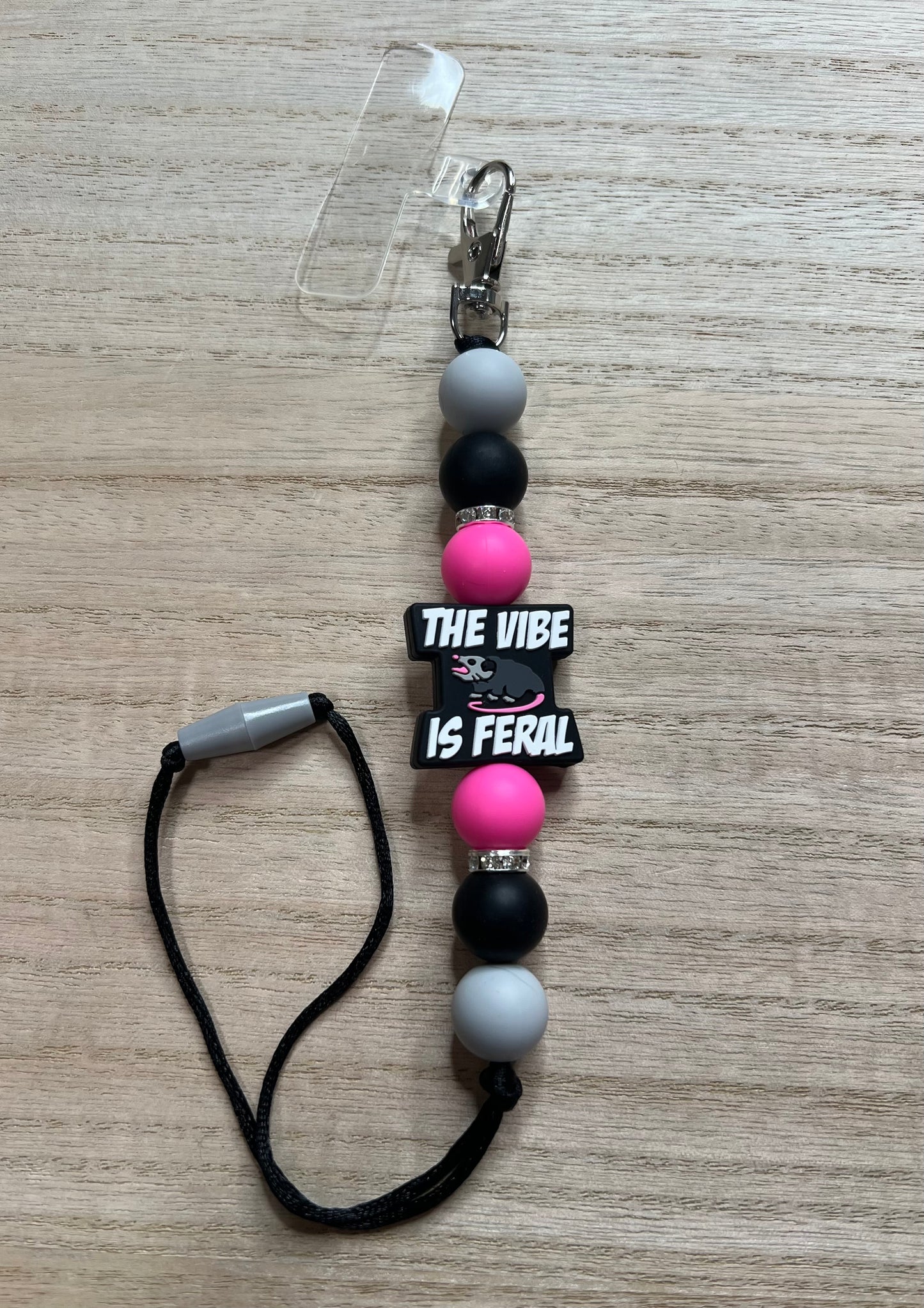 Phone Charm / Lanyard - The Vibe Is Feral Possum