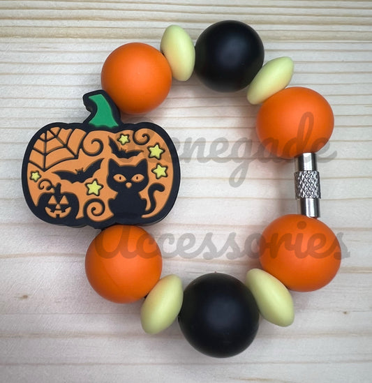 Silicone Charm - Cat Pumpkin