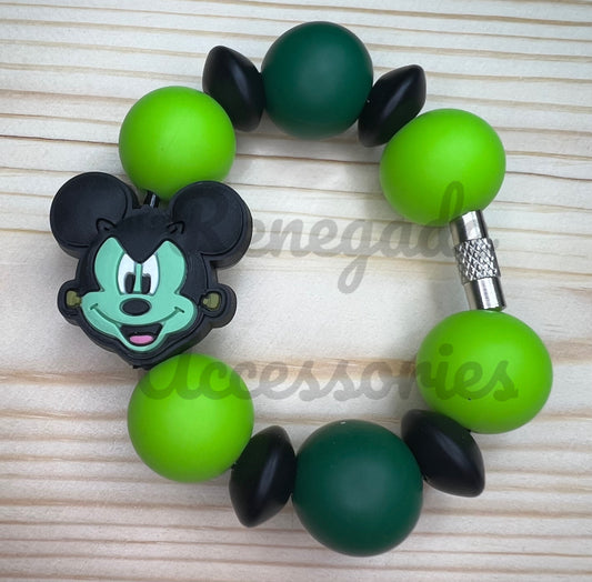 Silicone Charm - Mouse Ears Frankenstein