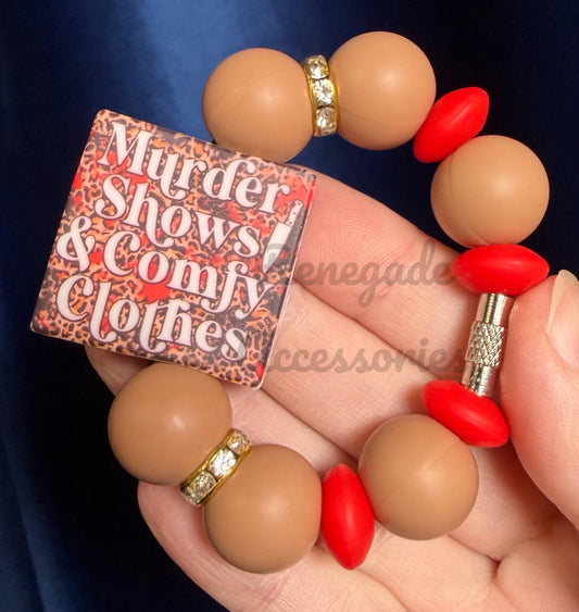 Silicone Charm - Murder Shows & Comfy Clothes