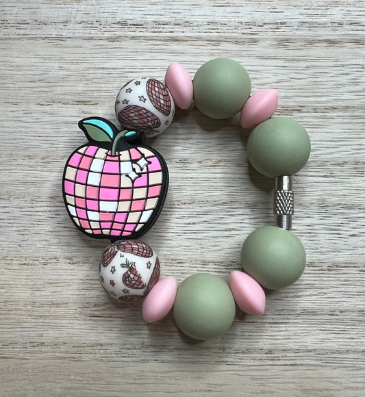 Silicone Charm - Pink Disco Apple - Food