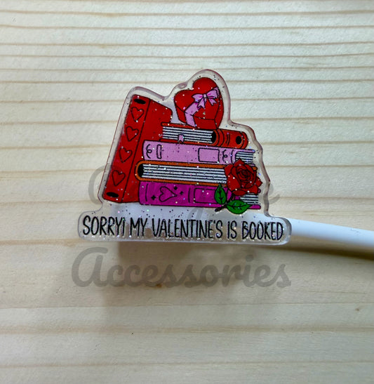 Straw Topper - Valentines Is Booked