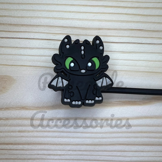 Straw Topper - Black Dragon Character