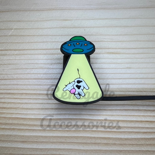 Straw Topper - UFO Cow