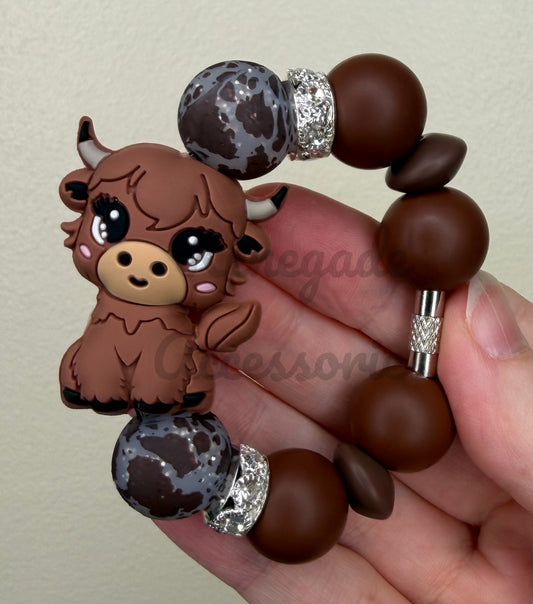 Silicone Charm - Highland Cow - Howdy