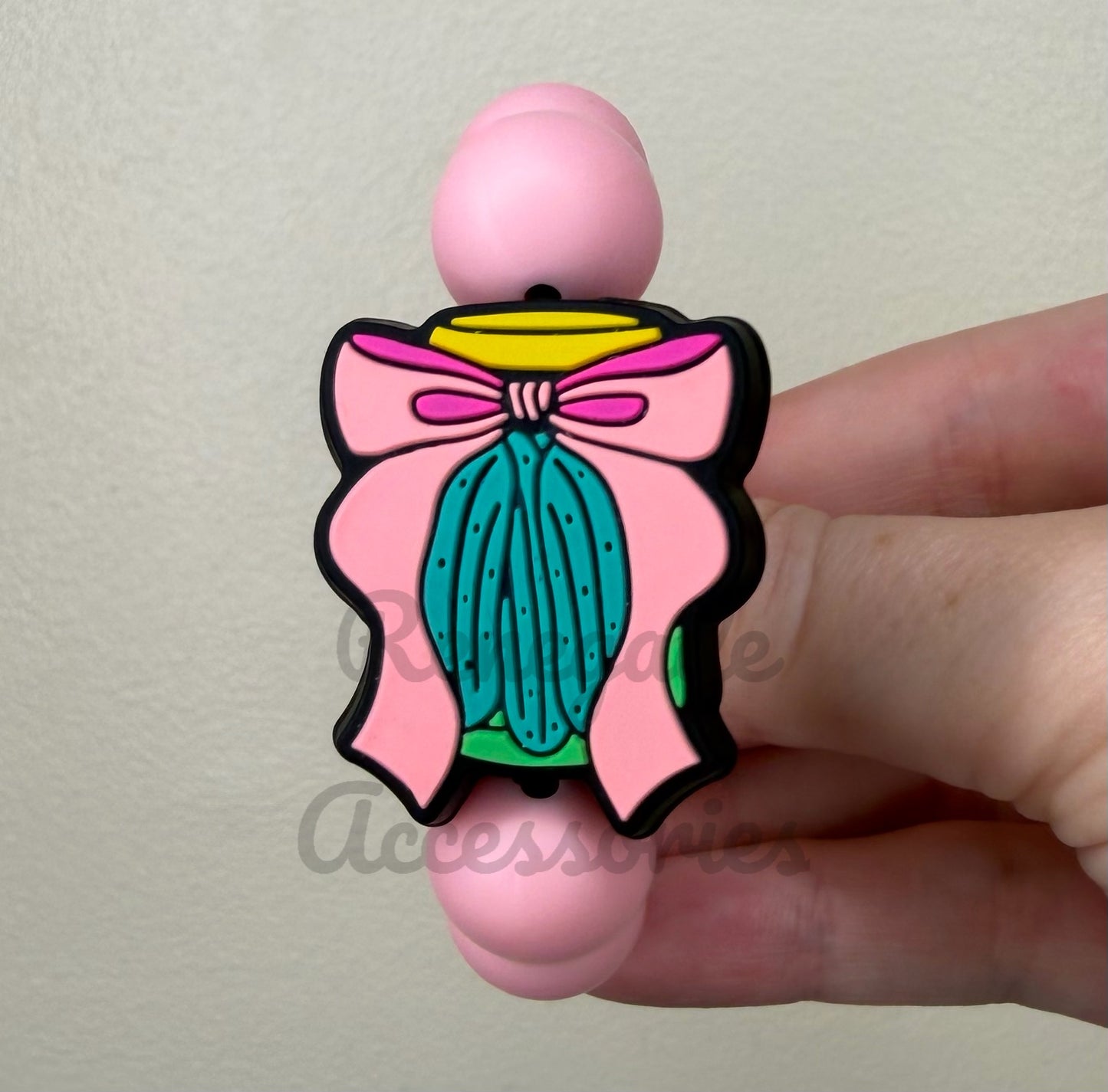 Silicone Charm - Pickle Bow