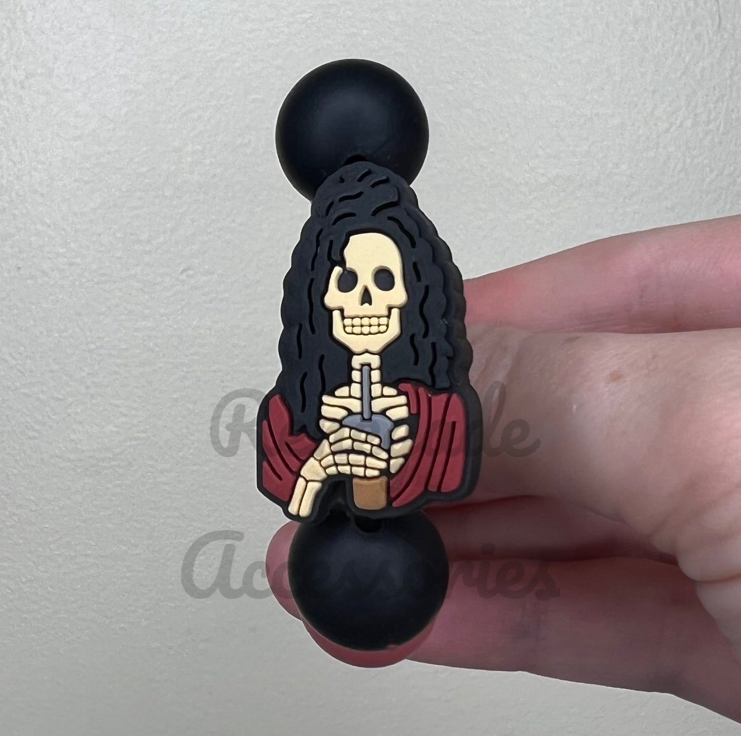 Silicone Charm - Skeleton Coffee Sister Witches