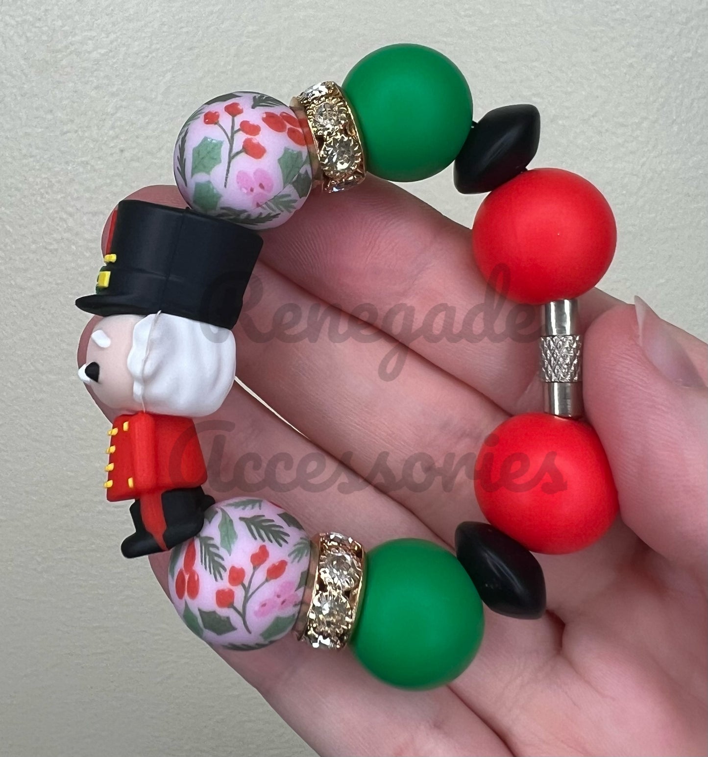 Silicone Charm - Red Nutcracker