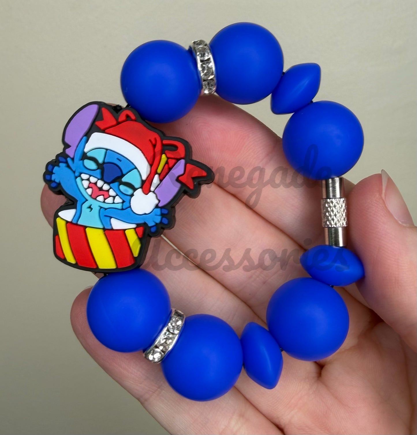 Silicone Charm - Blue Alien Present