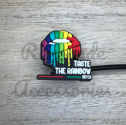 Straw Topper - Taste The Rainbow B***h - Pride