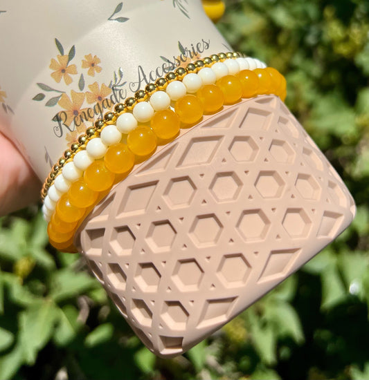 Bracelet Stack - Cottage Core Yellow, Cream, Gold - HYDROJUG