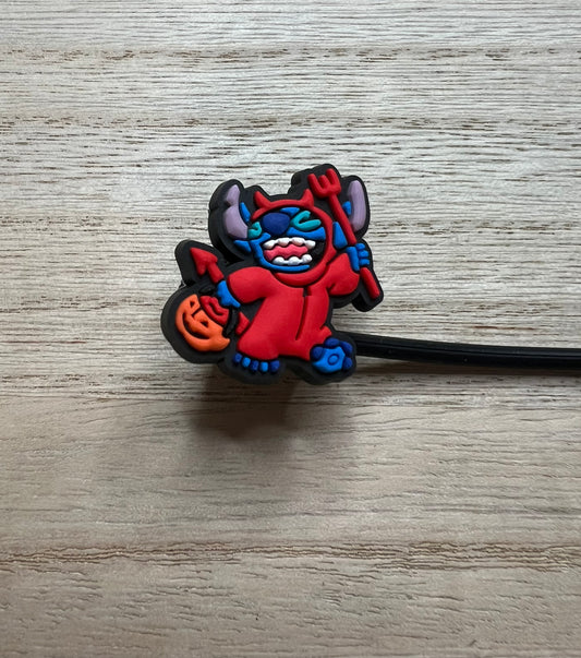 Straw Topper - Blue Alien Devil - Character