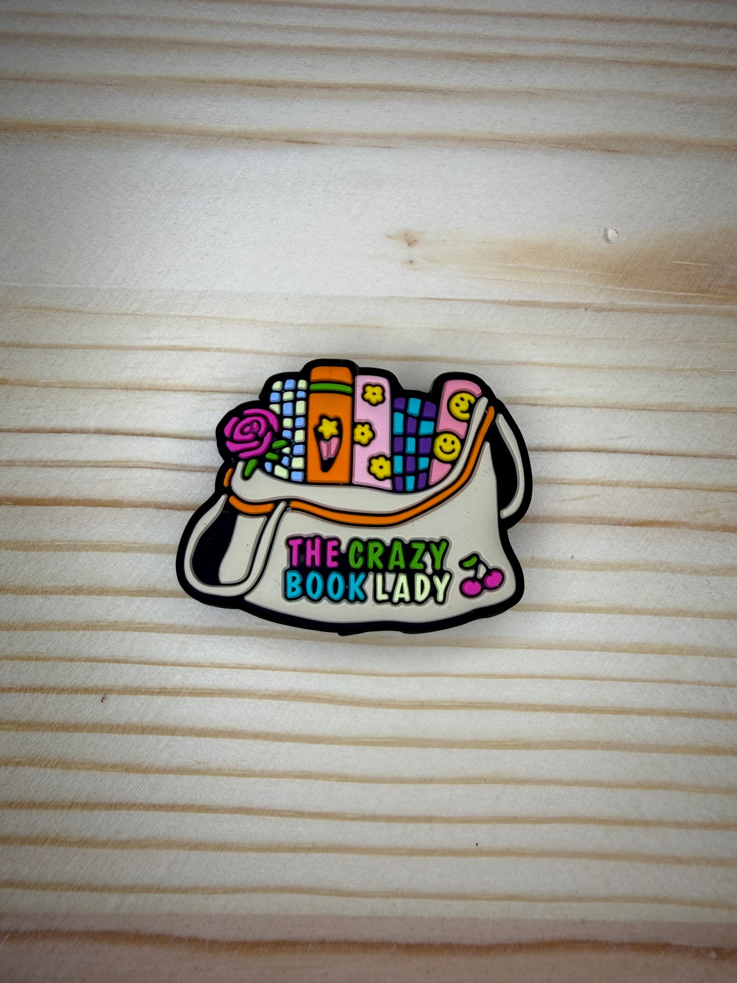 Focal Bead - Crazy Book Lady