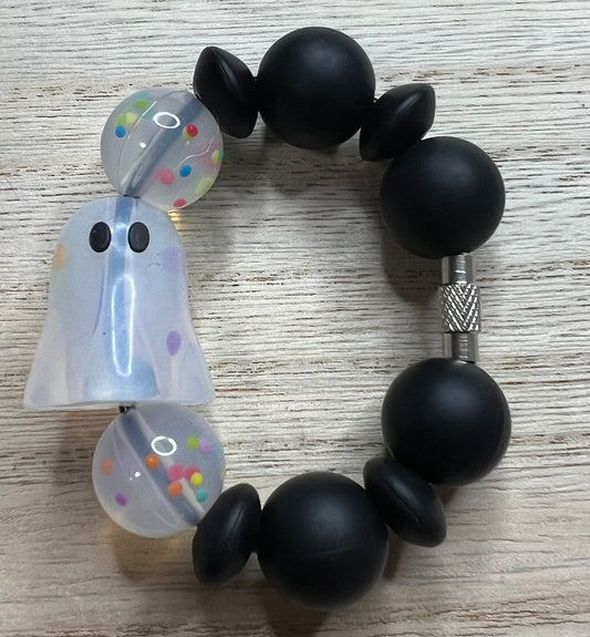 Silicone Charm - Polished Confetti Ghost (Confetti Colors Vary)