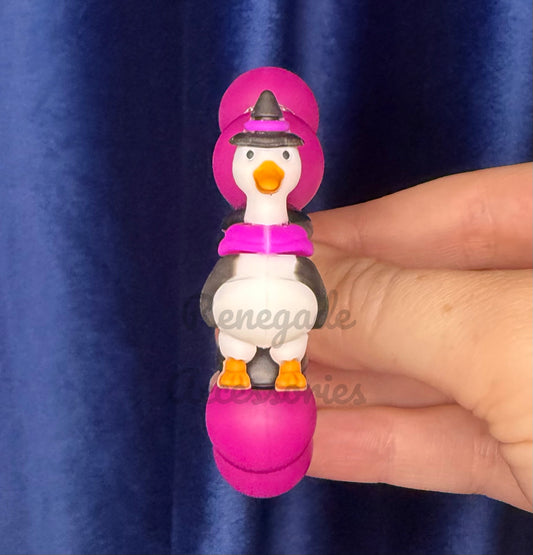 Silicone Charm - Witch Goose