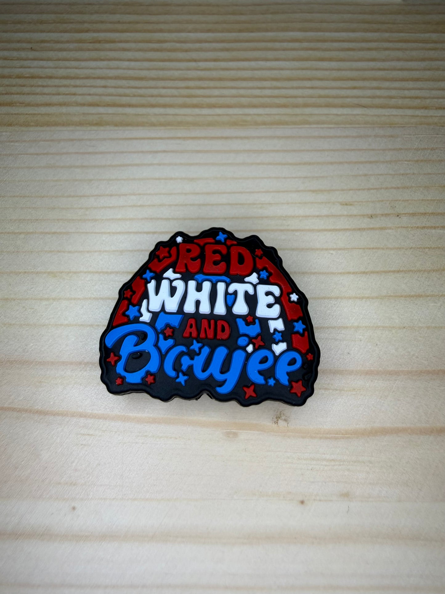 Focal Bead - Fourth Of July Red White & Boujee