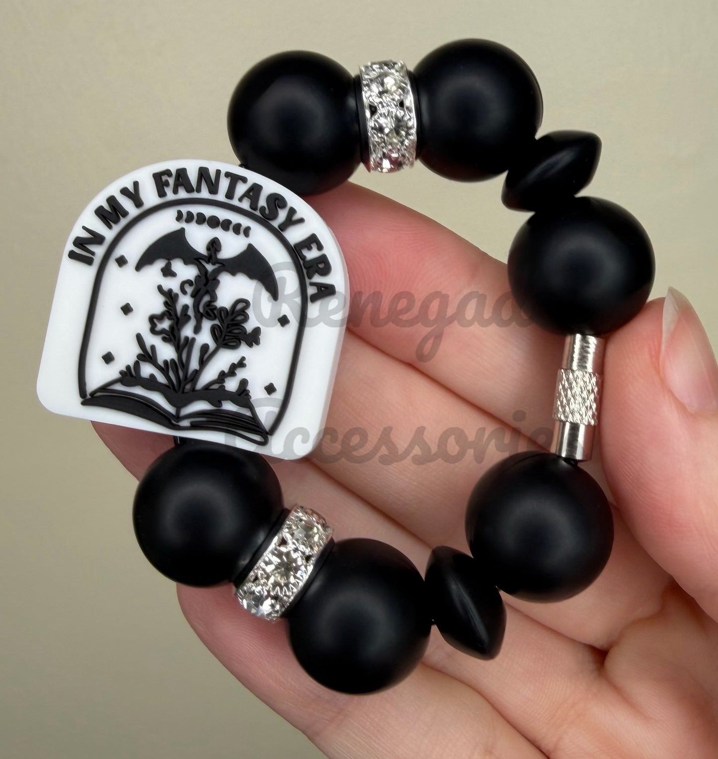 Silicone Charm - In My Fantasy Era - Book/Dragon