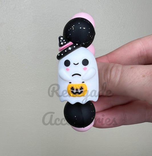 Silicone Charm - Ghost Witch Hat