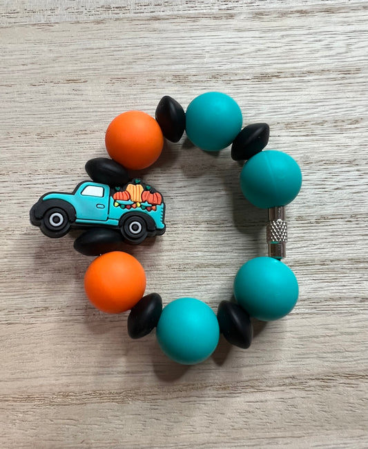 Silicone Charm - Pumpkin Fall Truck