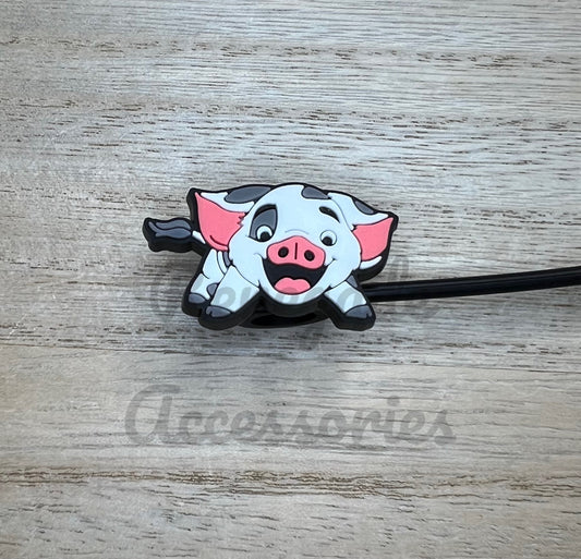 Straw Topper - Pig Island Character