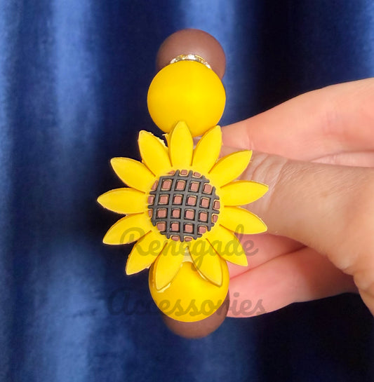 Silicone Charm - Sunflower