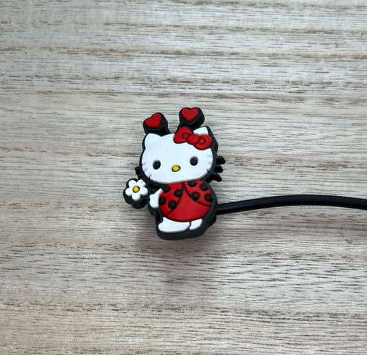 Straw Topper - HK Ladybug