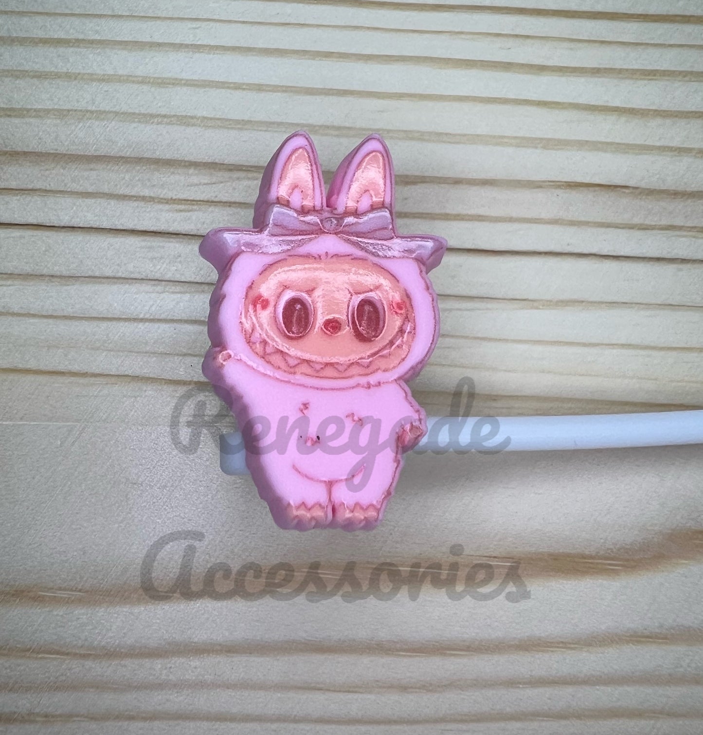 Straw Topper - Bubu Pink Bow