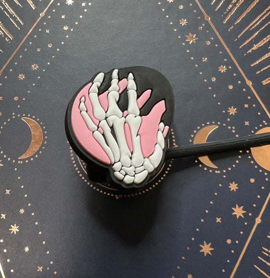 Straw Topper - Skeleton Hand Easter Egg