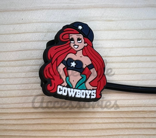 Straw Topper - Mermaid Princess - Dallas Football