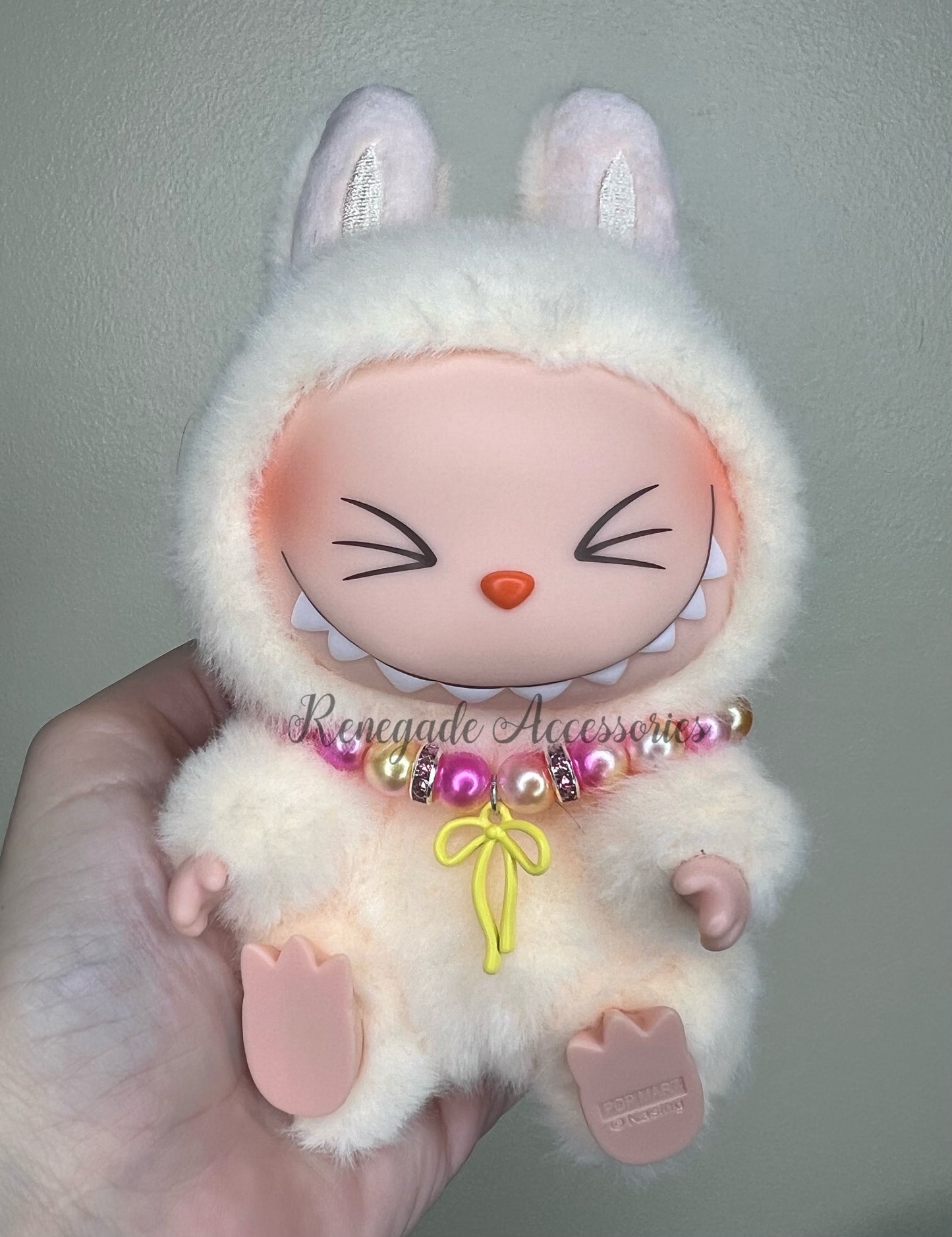 Bubu Necklace - Yellow Bow/Gradient Pink