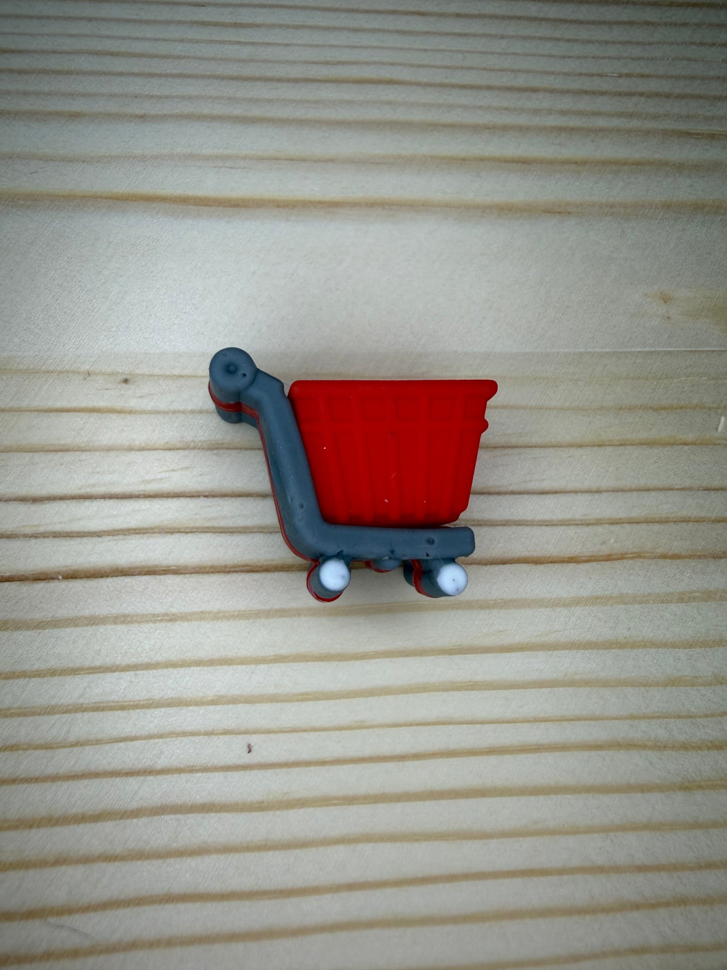 Focal Bead - Red Shopping Cart