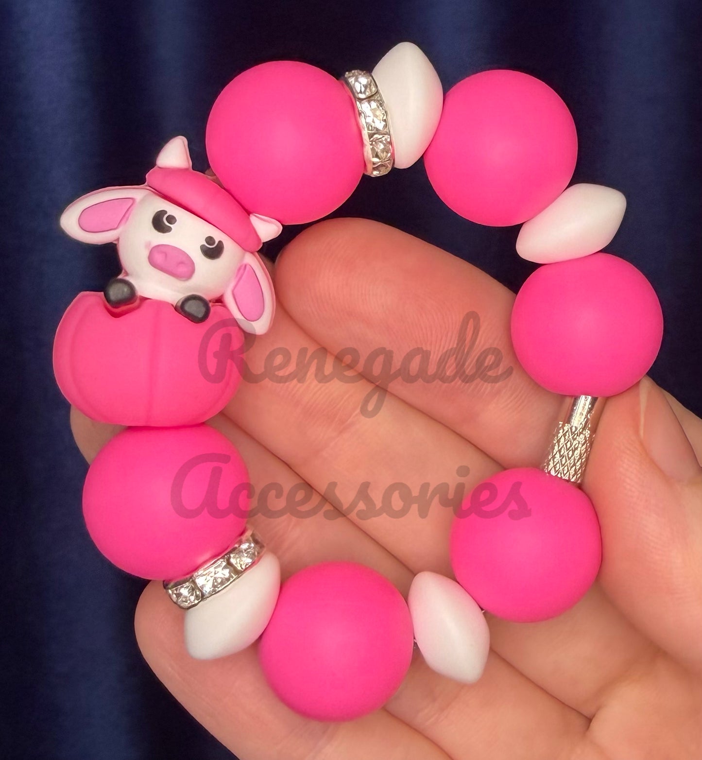 Silicone Charm - Pumpkin Cow