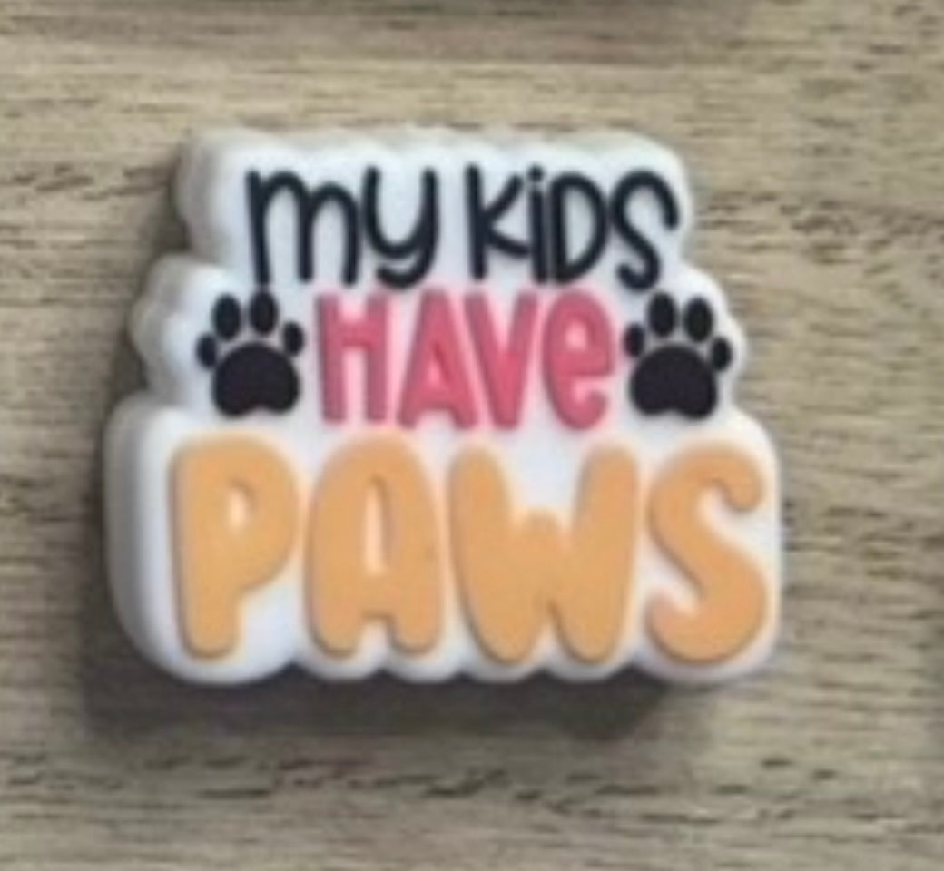 Focal Bead - My Kids Have Paws