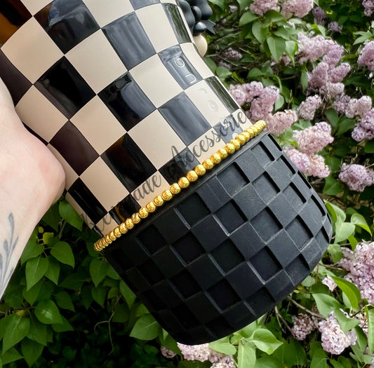 Tumbler Bracelet - Gold - Aubrie Checkers - Hydrojug