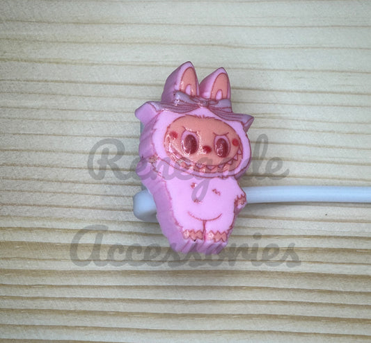 Straw Topper - Bubu Pink Bow
