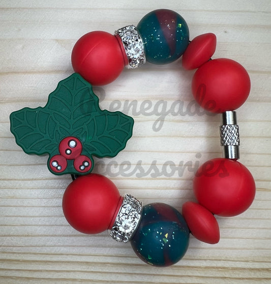Silicone Charm - Holly Berries