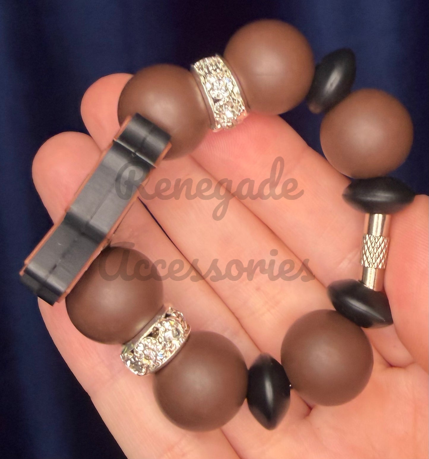 Silicone Charm - Cow Print Bow/Frontier