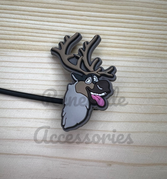 Straw Topper - Frozen Character - Reindeer