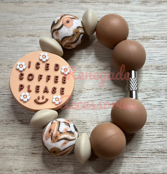 Silicone Charm - Iced Coffee Please