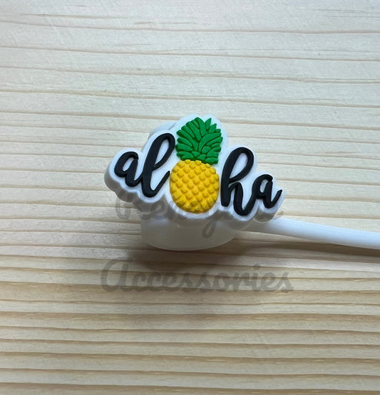 Straw Topper - Aloha Pineapple
