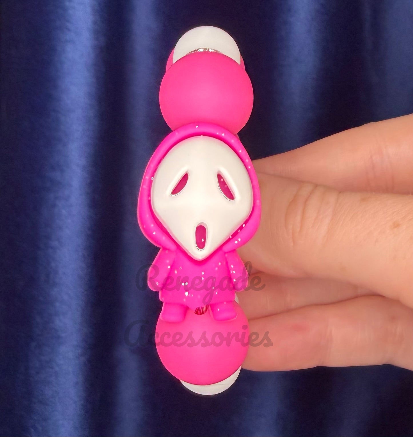 Silicone Charm - Hot Pink Ghostface